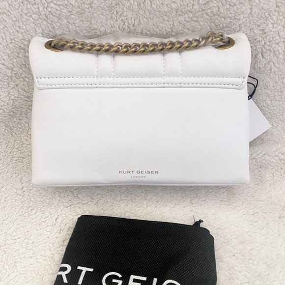 Kurt Geiger London Leather Mini Kensington UJ Bag in White NWT - Picture 2 of 8